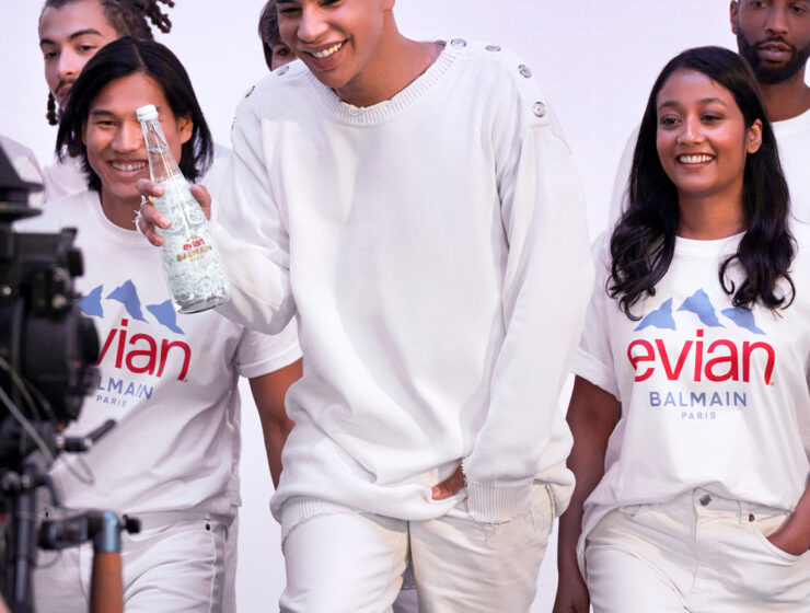 EVIAN AND BALMAIN - LAUNCH OF THEIR LIMITED EDITION BOTTLE BY OLIVIER ROUSTEING) Olivier-Rousteing-for-the-evian-x-Balmain-Campaign-6