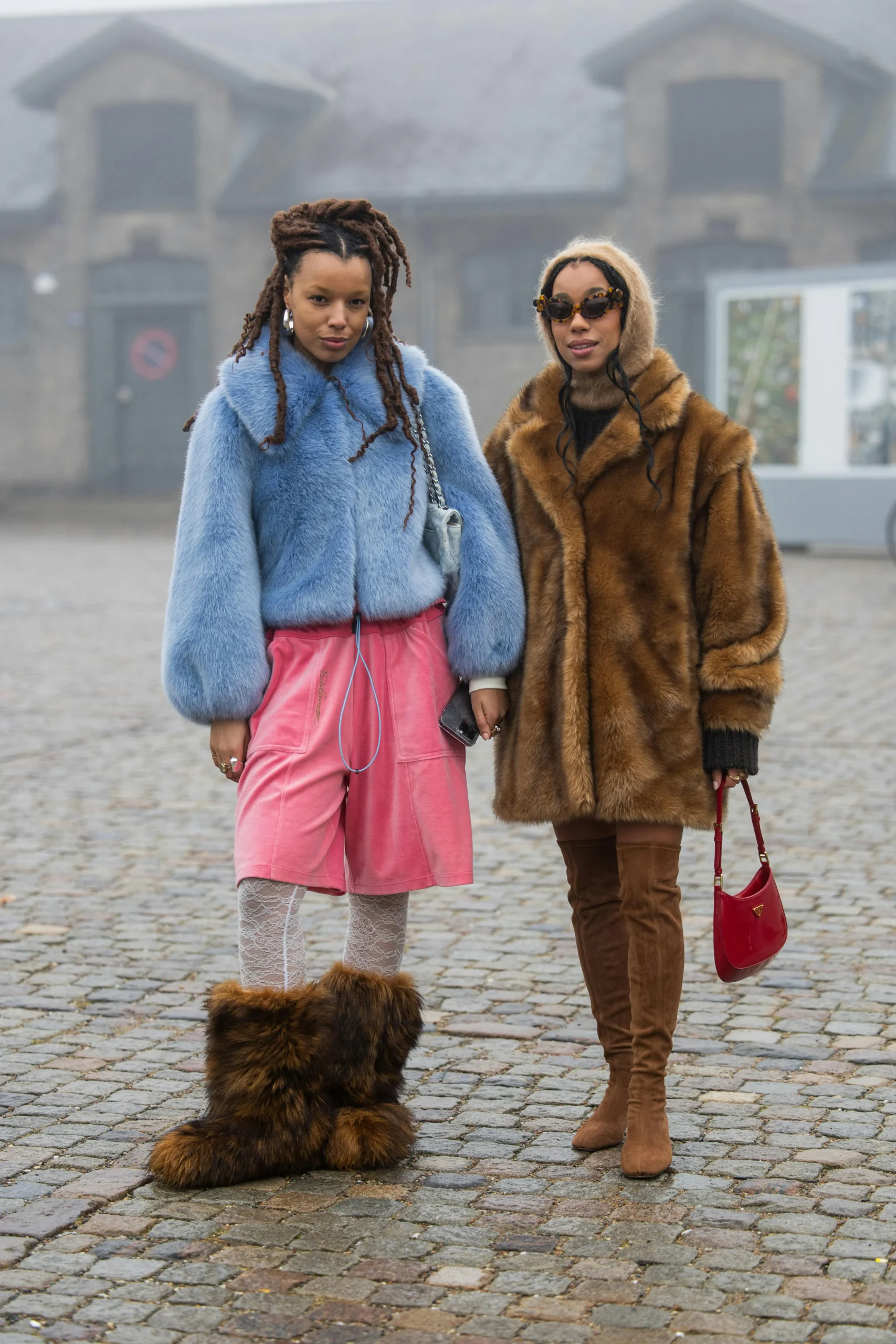 Faux fur outfit