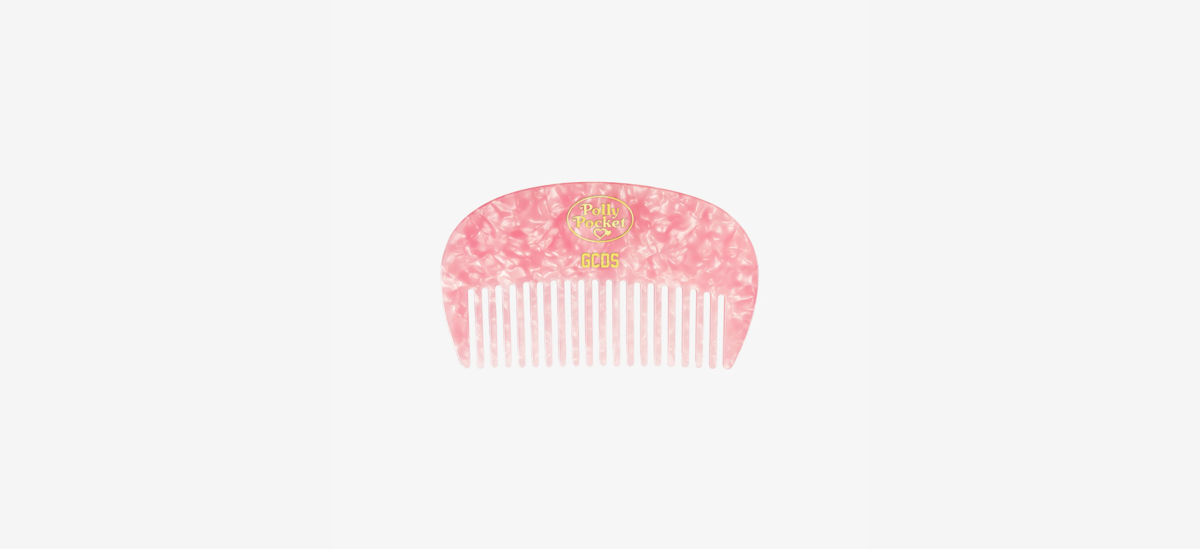 GCDS x Polly Pocket Hair Comb - Pink GCDS x Polly Pocket collection Pink Hair Comb with glossy effect