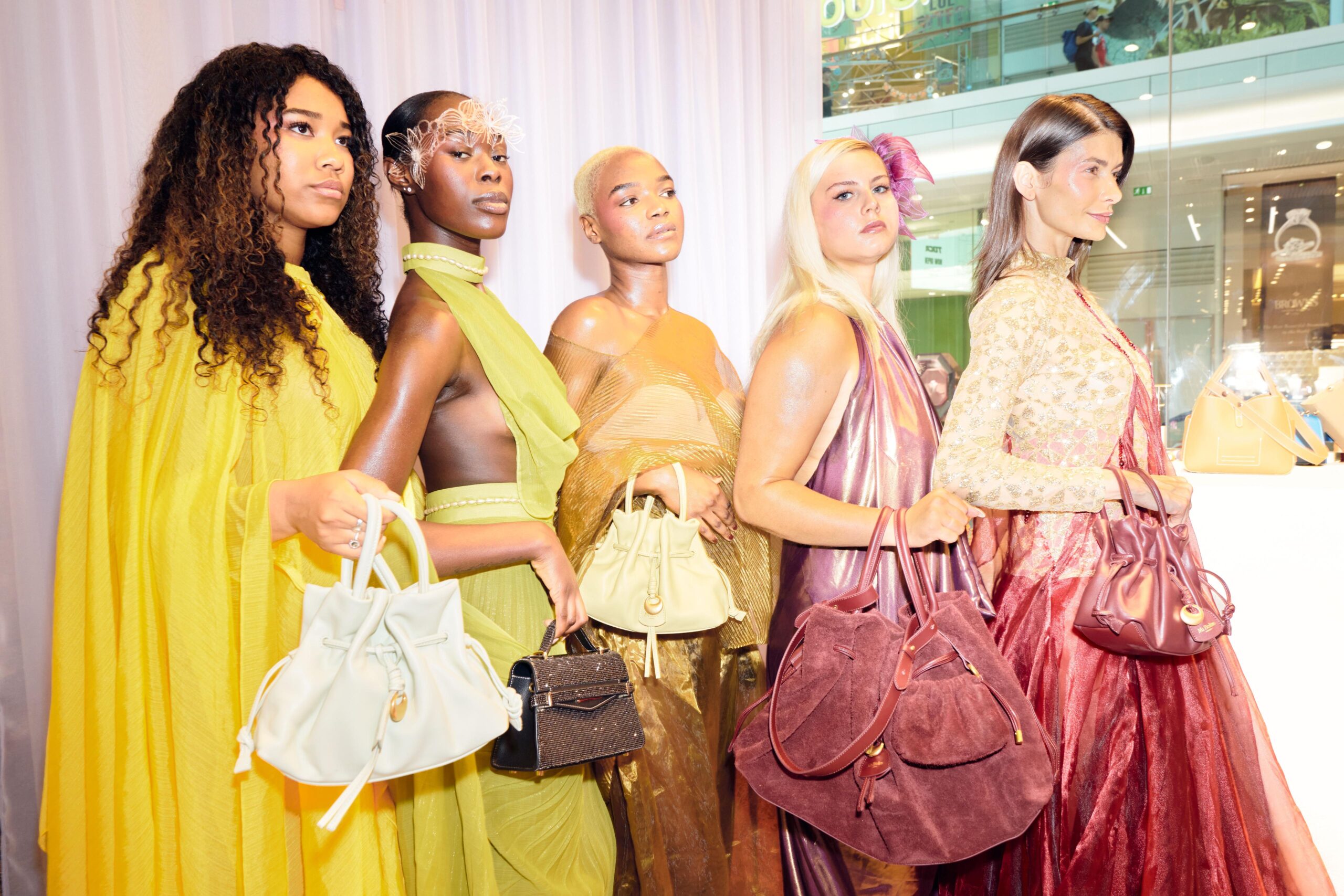 Models at Mi Bolsa London Flagship Store