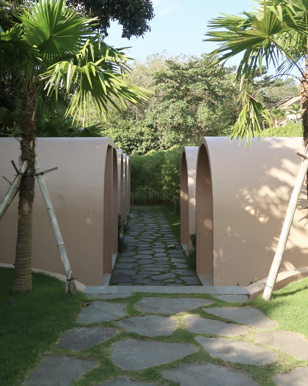 Cozy, secluded massage rooms at the corner of Lumeira’s sanctuary, designed for treatments such as the sound immersion deep tissue massage, featuring calming natural decor.